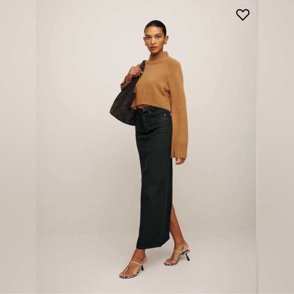 NEW Reformation Daria Ultra High Waist Denim Skirt - Nidri - Picture 2 of 13